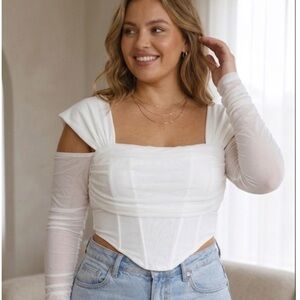 Chic White  Women's Corset